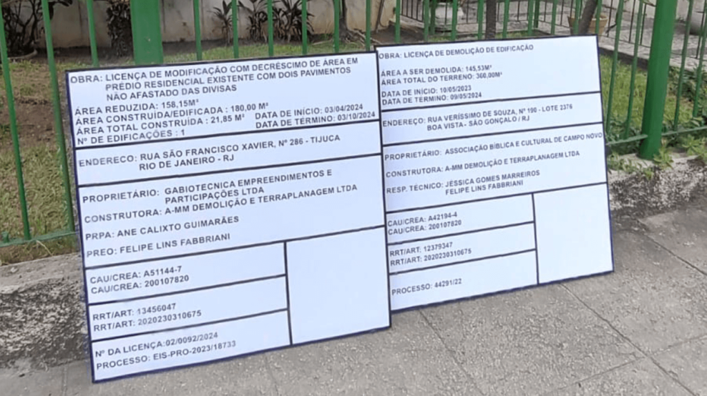 Placas de obra padão prefeitura