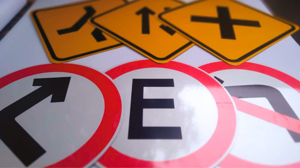 placas de sinalização