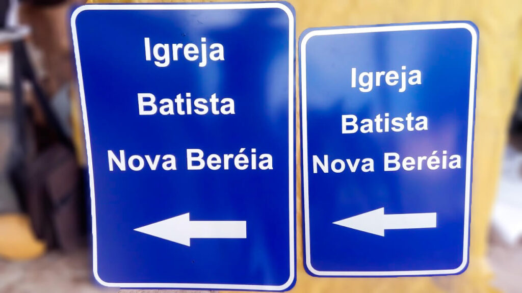 Placas de sinalização